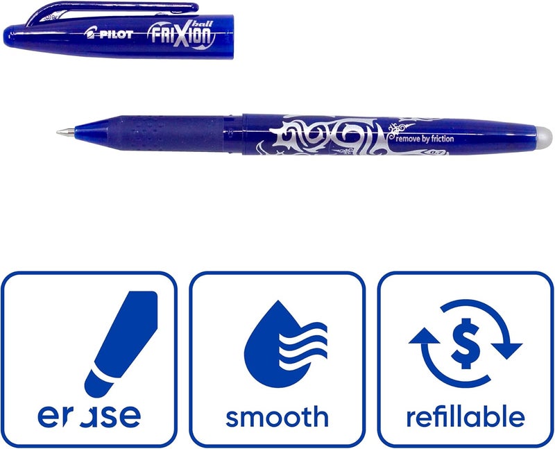 PILOT قلم بايلوت فريكسون القابل للمسح 0.7 مم (قلم واحد) - أزرق - عبوة من 05 - Image 1